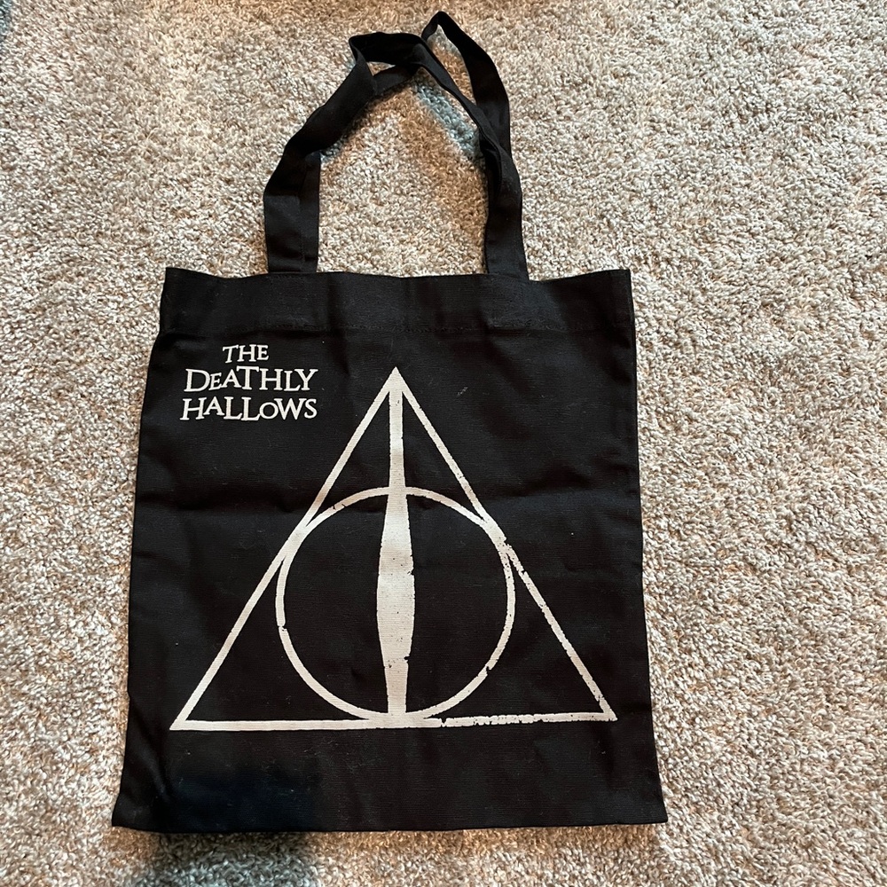 Warner Bros. Black and White Deathly Hallows Tote